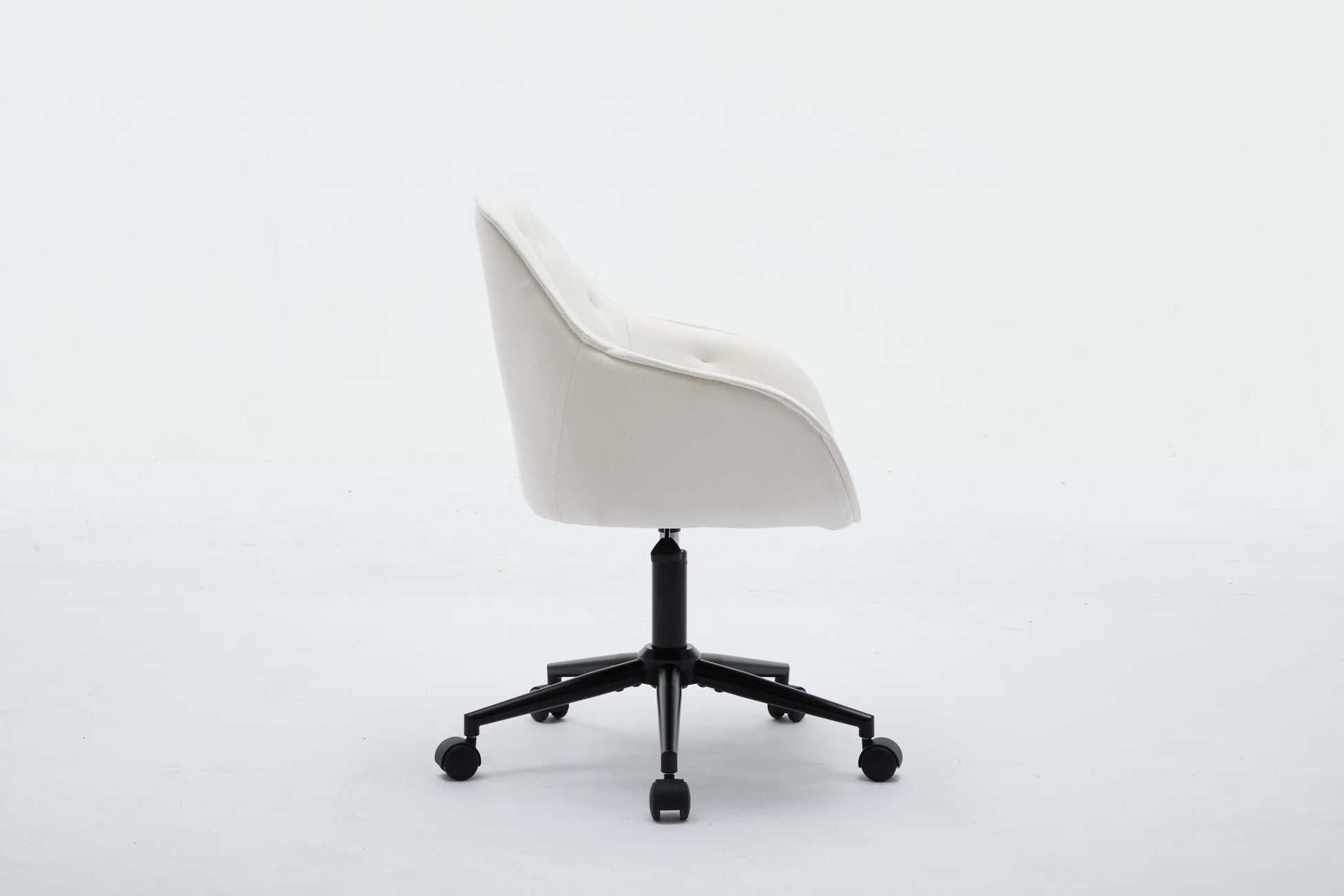Elegent Velvet Office Chair With Wheels, Makeup Vanity Chair Height Adjustable For Teens Women Girls, Comfy Swivel Modern Leisure Armchair For Home Office, Bedroom, Study And Vanity. Beige Beige Primary Living Space Luxury,Modern Foam Iron