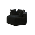 54''L Chenille Sponge Single Sofa,No Assembly Required,Fluffy Modern Sleeper Chair For Living Room, Bedroom, Lounge And Projection Room Black Foam Chenille 1 Seat