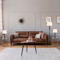 Homcom 3 Piece Table Floor Lamp Set With Metal Pole, Round Base, And Fabric Lampshade, For Living Room, Black White White Glass Metal