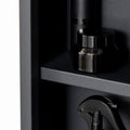 Kleankin Bathroom Mirror With Storage Shelves Bathroom Wall Cabinet, Black Black Stainless Steel