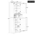 Tall Bathroom Storage Cabinet, Freestanding Storage Cabinet With Drawer And Adjustable Shelf, Mdf Board With Painted Finish, Grey Old Sku:Wf312727Aae Grey Mdf