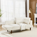 Convertible Futon Sofa Bed, Comfy Loveseat Sleeper Sofa With Adjustable Armrest, Strengthen Wood, Thick Padded Cushion, Small 2 Seater Couch For Living Room, Bedroom, Beige Beige Foam 2 Seat