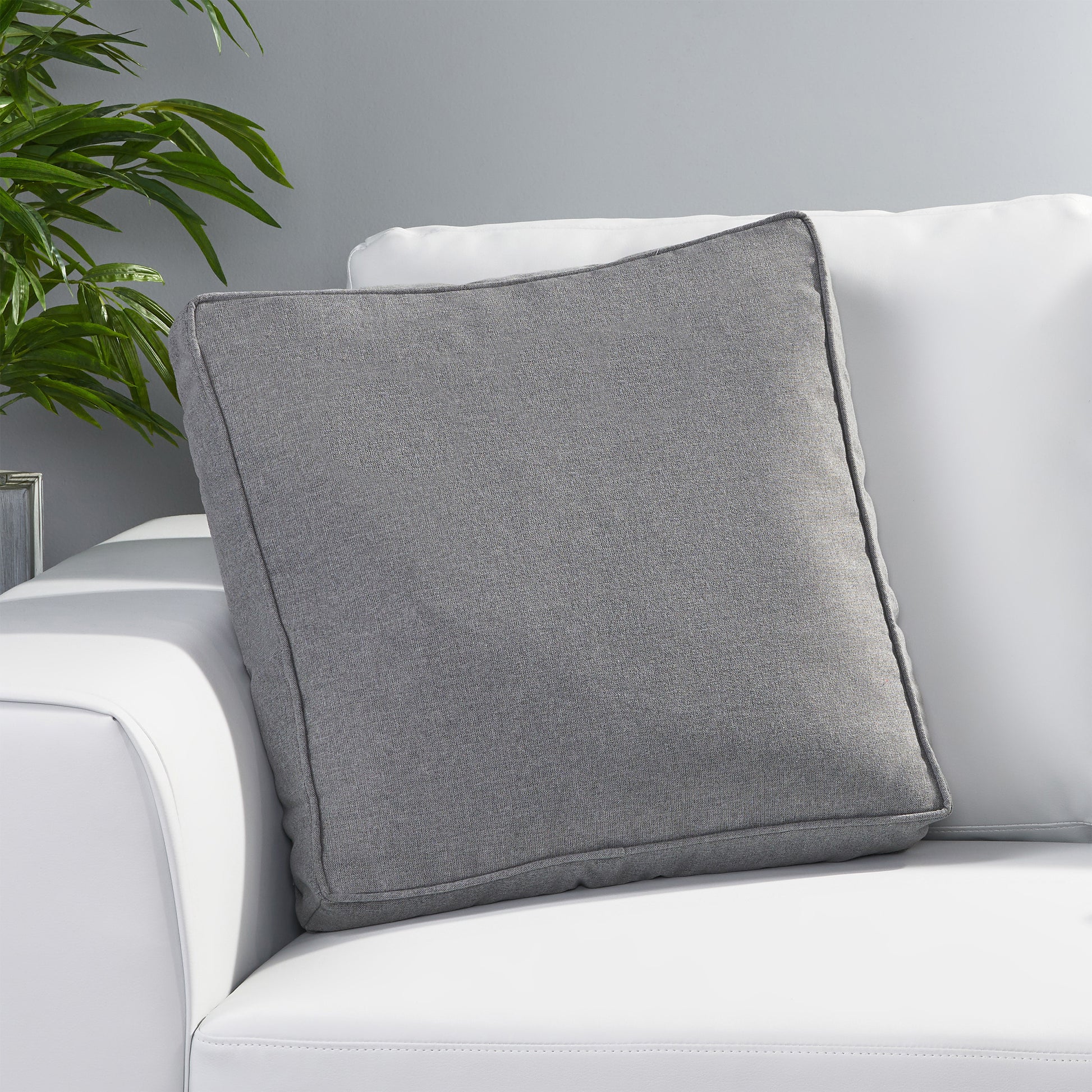 Tash Square Pillow Set Of 2 Charcoal Fabric