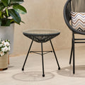 Nusa Side Table Black Tempered Glass