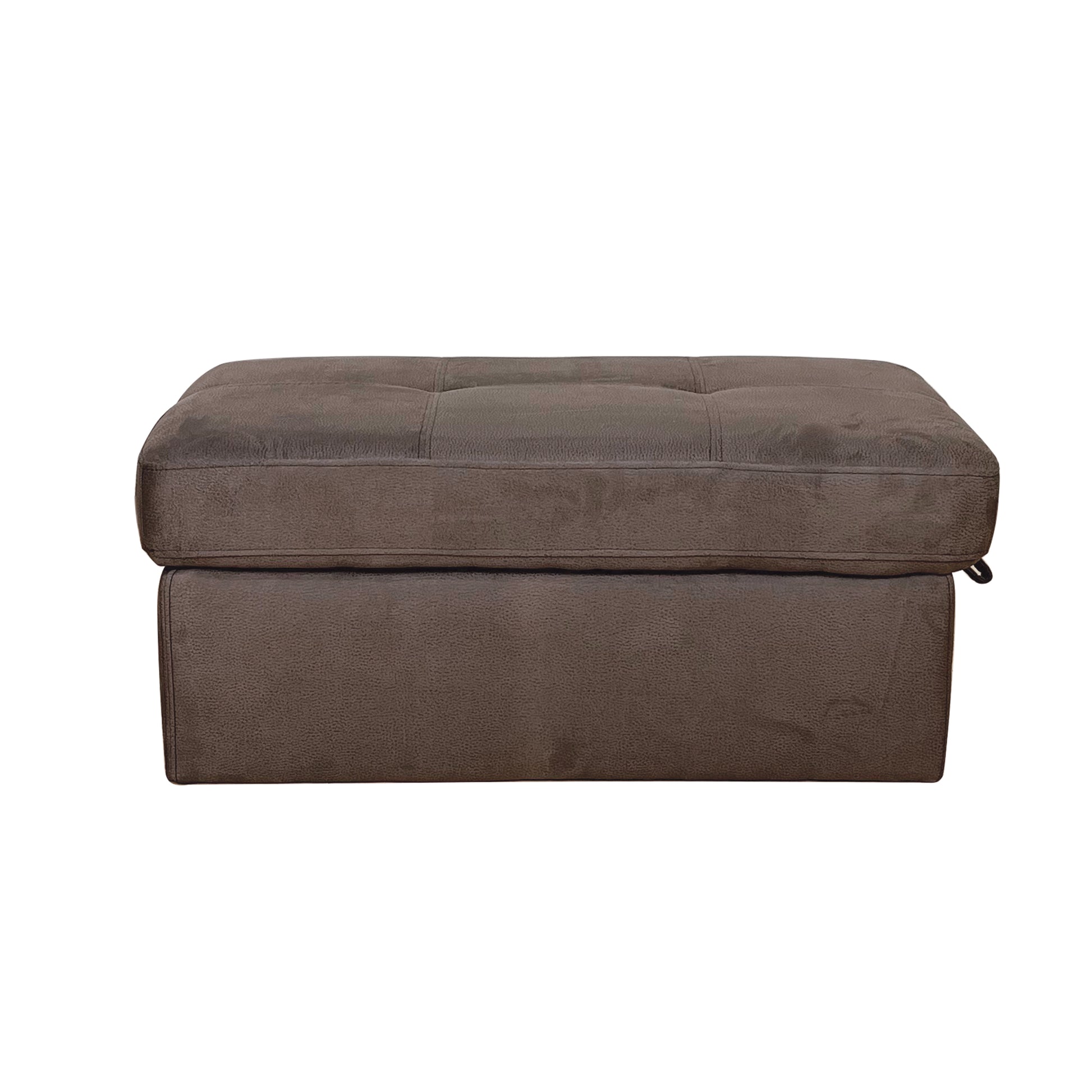 Brown Storage Ottoman Brown Wood Primary Living Space Backless Solid Brown Rectangle Armless With Storage Wood Fabric