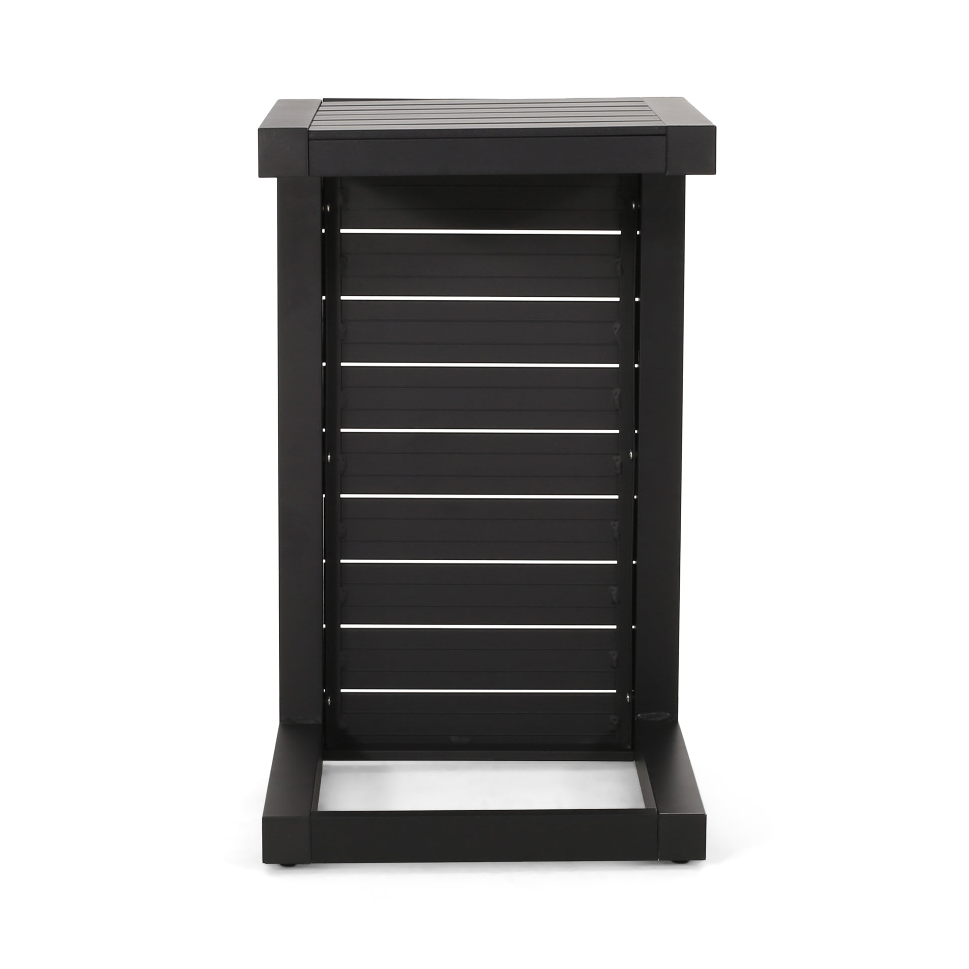 Cape Coral Alu C Shaped Table Grey Black Aluminium