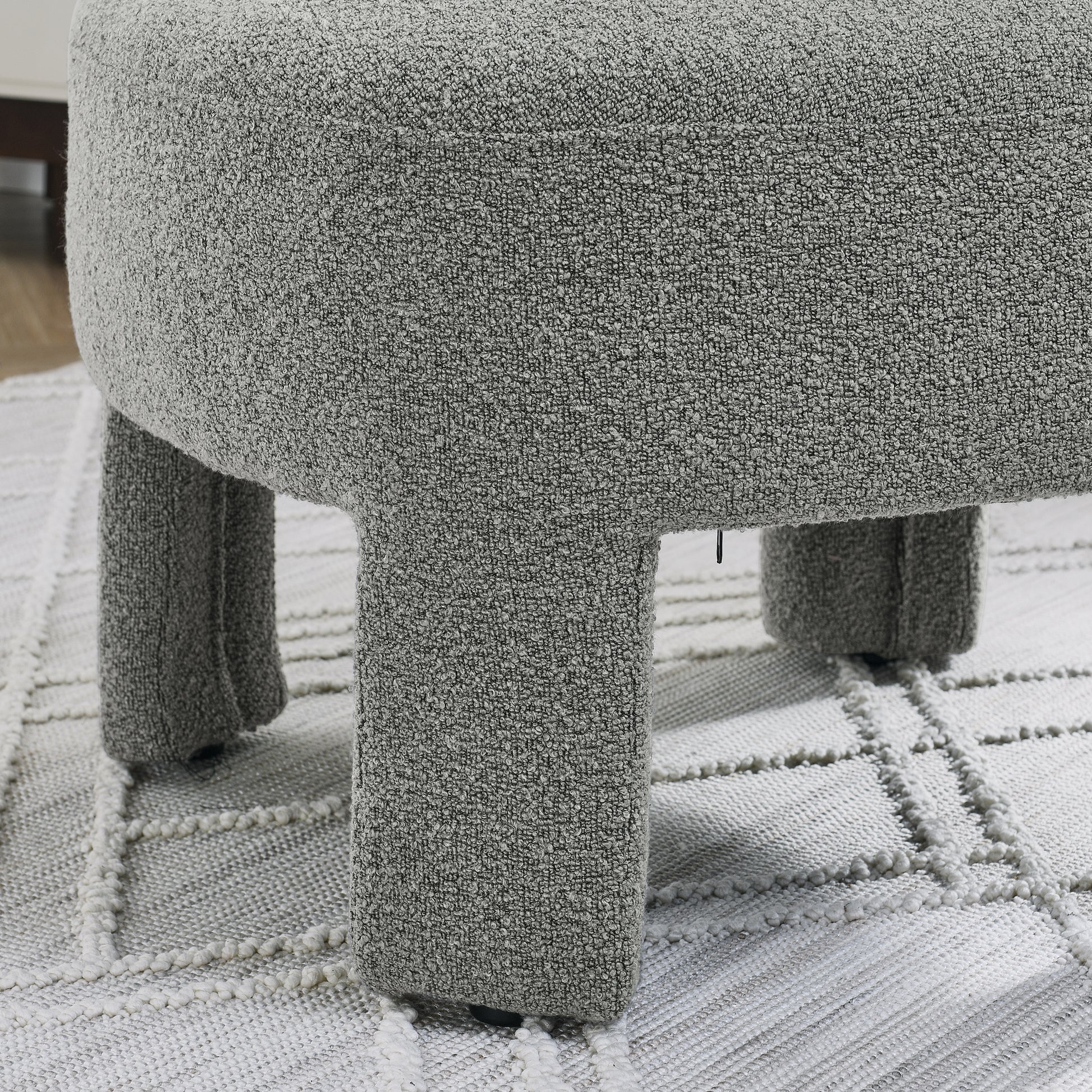 Hoop Gauze Lounge Chair With Sof Cushion And Backrest, Need To Be Assembled, Suitable For Living Room'Bedroomldining Roomgrey 24.5"28.75"28.75" Grey Foam
