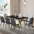 Large Modern Minimalist Rectangular Dining Table With 0.39 