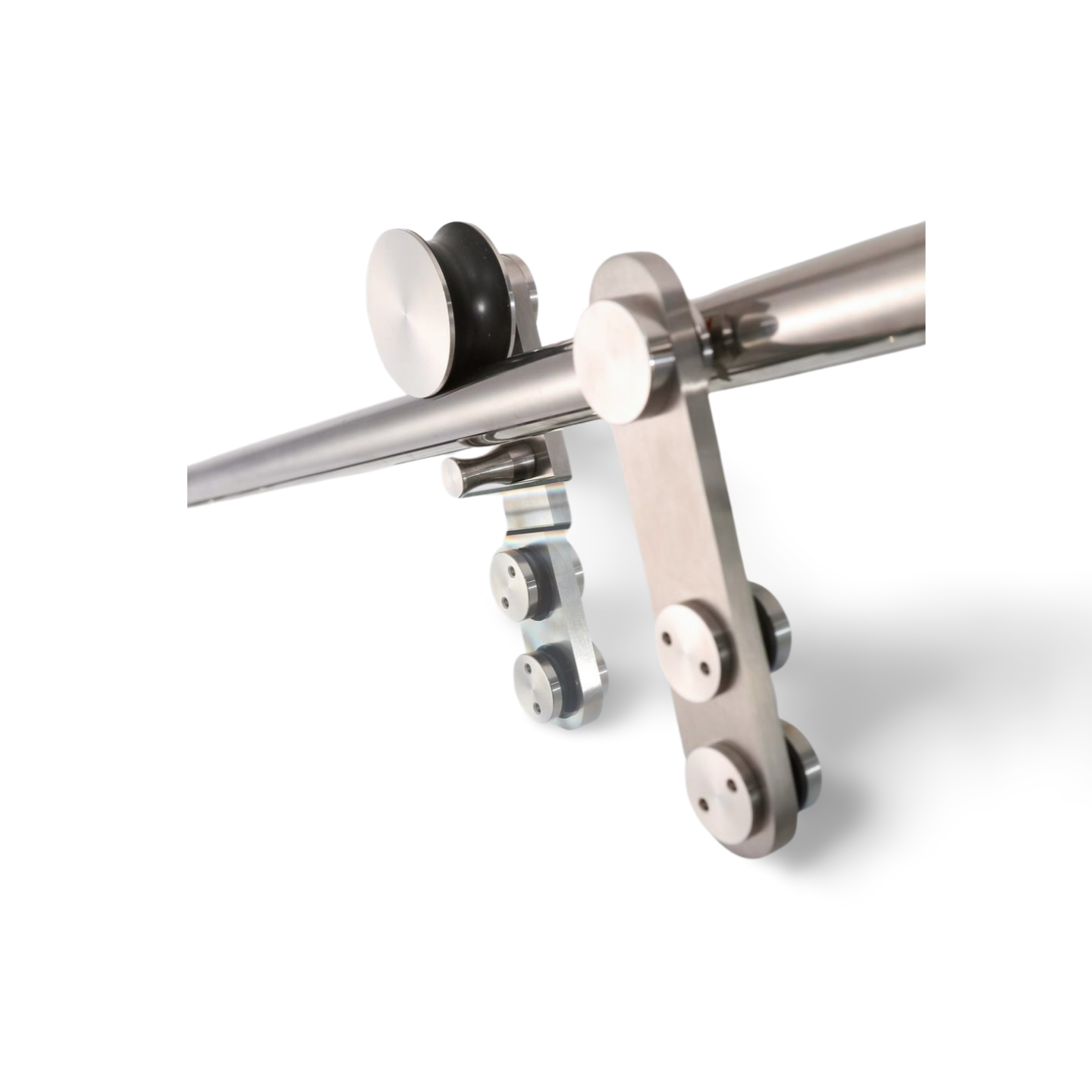 56" 60" W X 76" H Frameless Shower Door, Single Sliding Shower Door, 5 16" 8Mm Clear Tempered Glass Shower Door Explosion Proof Film, Stainless Steel Hardware, Chrome 23D01 60C Silver Tempered Glass