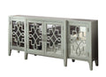Kacia Antique Gray Finish Console Cabinet Antique Gray Mirror,Synthetic Wood