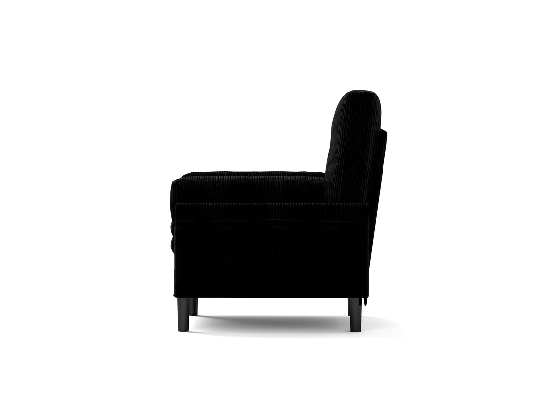 Black Sofa Chair With Recline Fuction Black Velvet Metal Primary Living Space Medium Soft Loose Back Pillow Top Arms Foam Fabric Metal 1 Seat