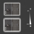 40X32 Inch Led Bathroom Mirror Vanity Mirrors With Front Lights Wall Mounted Anti Fog Frameless Make Up Mirror With Light 5 Mm Copper Free Silver Mirror Horizontal Or Vertical Clear Transitional Glass