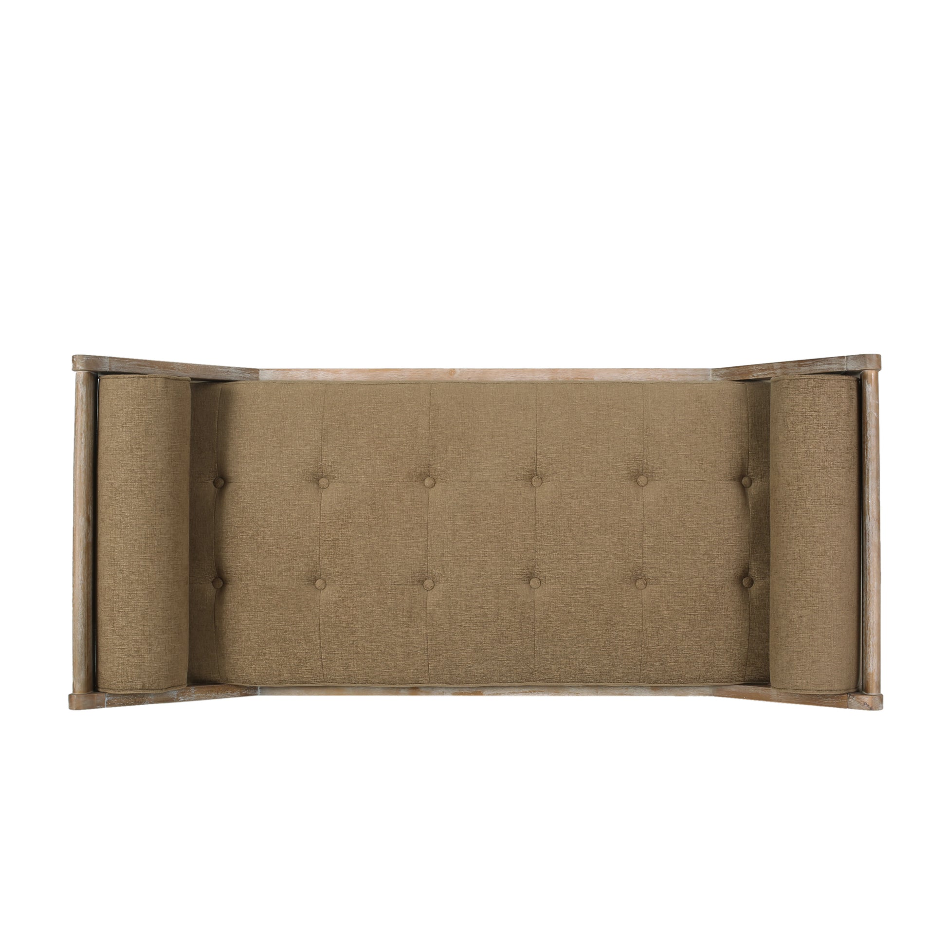 Chaise Lounge Beige Fabric