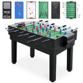 2X4Ft 10 In 1 Combo Game Table Set W Hockey, Foosball, Pool, Shuffleboard, Ping Pong Indoor Fitness Black Gym Mdf