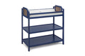 Brees Changing Table Midnight Blue Brownstone Blue Brown Wood
