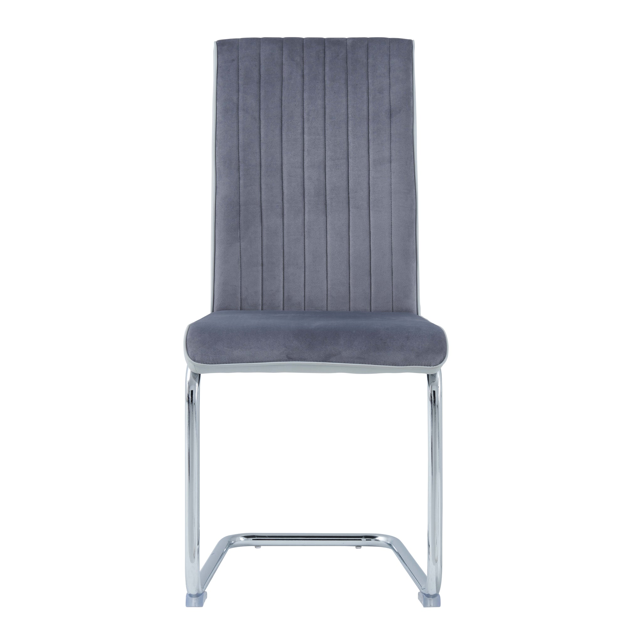 Stark Grey Dining Chairs Kit Of 4 Gray Metal