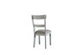 House Marchese Two Tone Gray Fabric&Pearl Gray Finish Side Chair Set Of 2 Gray Fabric