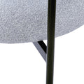 Upholstered Armchair Dining Chairs With Metal Legs Set Of 2 ,Grey Grey Fabric Metal