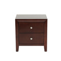 Kali Wooden 2 Drawer Nightstand In Brown Cherry Brown,Cherry 2 Drawers Bedroom With Legs Easy Assembly Solid Wood