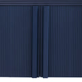Striped Storage Cabinet With 4 Doorsadjustable, Suitable For Study,Entrance And Living Room Navy Blue Mdf