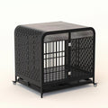 Heavy Duty Dog Crate Furniture Wooden Table Pet Dog Cage Kennel House Indoor Side End Table Decor With Removable Trays And Lockable Wheels For Medium And Large Dogs 40