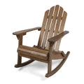 Hollywood Adirondack Rocking Chair Dark Brown Wood