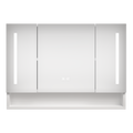 Modern 39X28 Inches Bathroom Cabinets, Medicine Cabinets With Mirrors And Led Lights, Bathroom Storage Cabinet With Multilevel Storage Compartments White 3 1 36 To 47 In 24 To 31 In Mirror Included Bathroom Wall Mounted Modern 5 10 Inches Aluminium