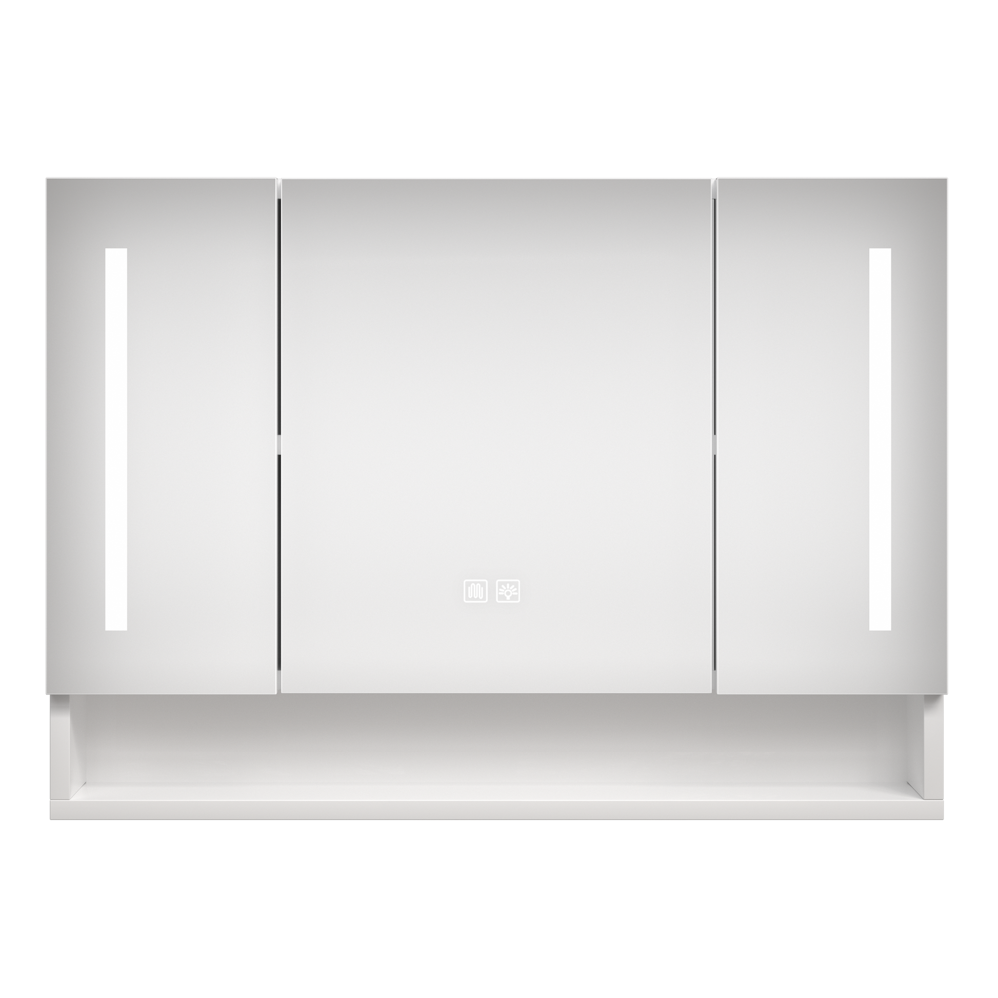 Modern 39X28 Inches Bathroom Cabinets, Medicine Cabinets With Mirrors And Led Lights, Bathroom Storage Cabinet With Multilevel Storage Compartments White 3 1 36 To 47 In 24 To 31 In Mirror Included Bathroom Wall Mounted Modern 5 10 Inches Aluminium