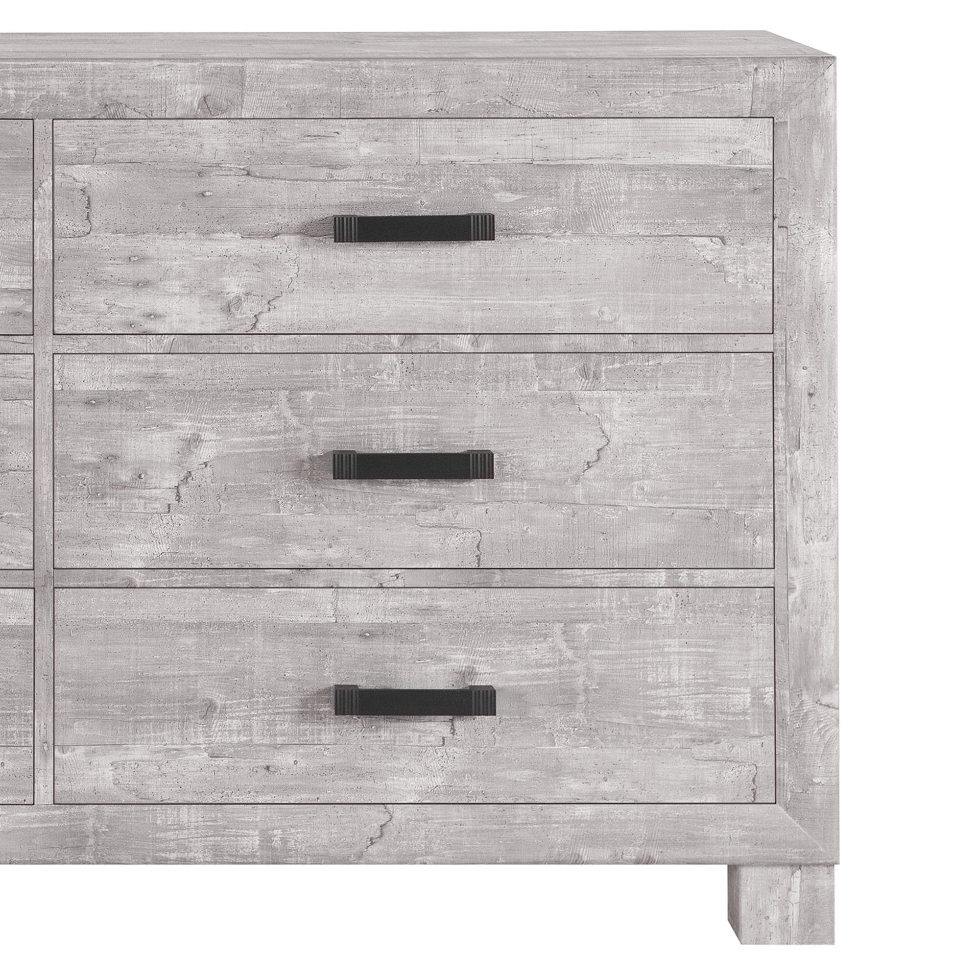 Rover Grey Dresser Gray Solid Wood Mdf