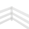 Twin Size Floor Bed, Montessori Floor Bed With Fence, Kids Montessori Bed Twin Size, Wood Montessori Floor Bed For Kids, Girls, Boys White White Wood Metal