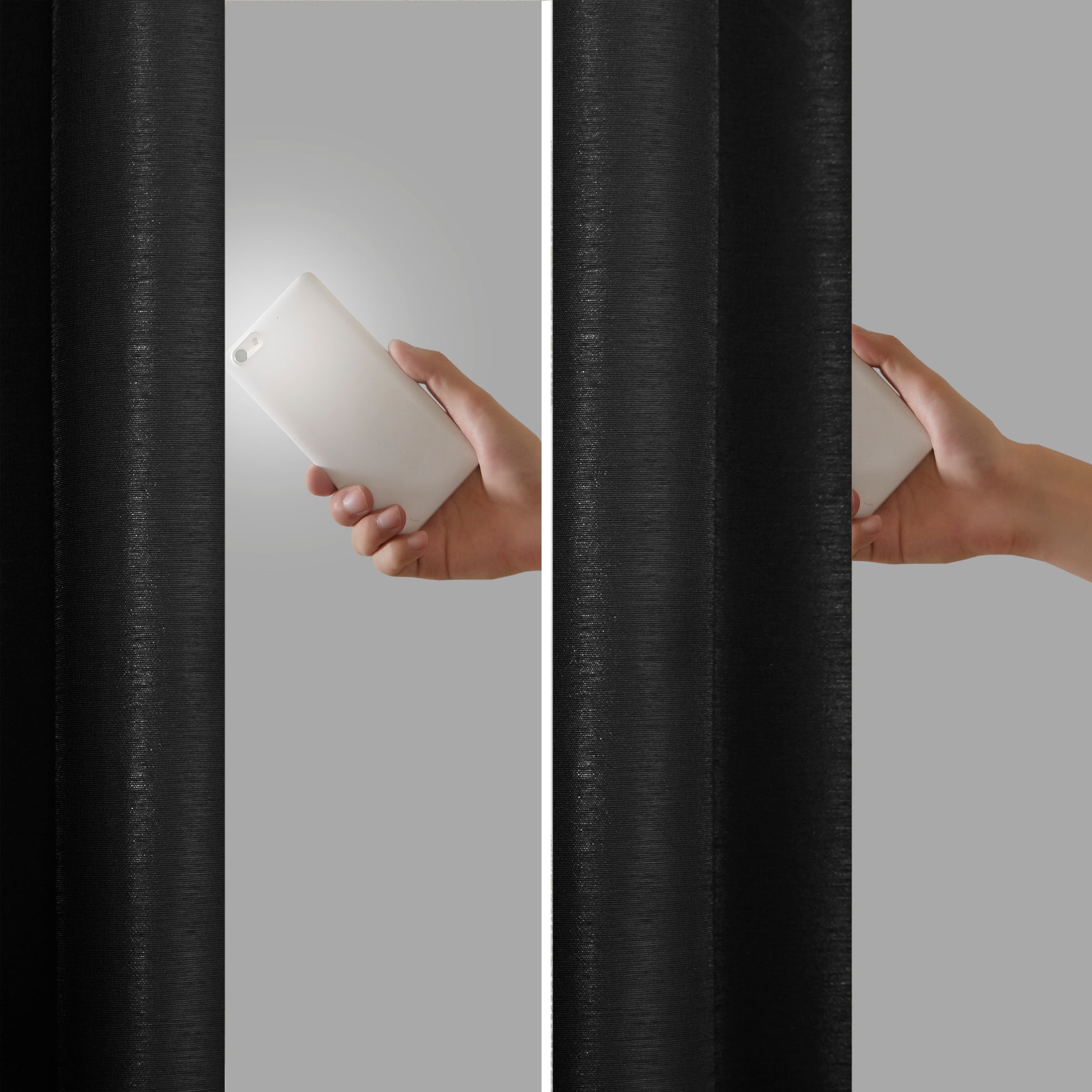 Twist Tab Total Blackout Window Curtain Panel Black 50X95" Blackout Black Polyester