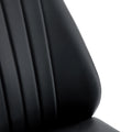 Set Of Four Black Pu Comfort Dining Chairs 17.7