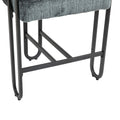 Coolmore Bar Stools Set Of 2, Modern Bar Stool With Back, Black Metal Frames, Upholstered Bar Stools For Kitchen Island, Pub, Club Gray Chenille Gray Foam Chenille