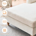 Modern Mid Century Indoor Oversized Chaise Lounger Comfort Sleeper Sofa With Soild Wood Legs White Foam 1 Seat