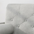 Club Chair Light Grey Fabric