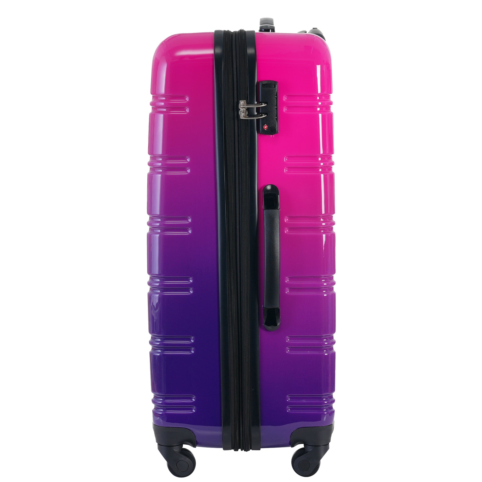 Hardshell Luggage Sets 3 Piece Gradient Color Expandable Suitcase With Spinner Wheels And Tsa Lock Lightweight 20" 24" 28" Available,Purple And Pink Multicolor Purple Pc