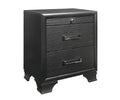 Civic Grey Nightstand Gray Solid Wood Mdf