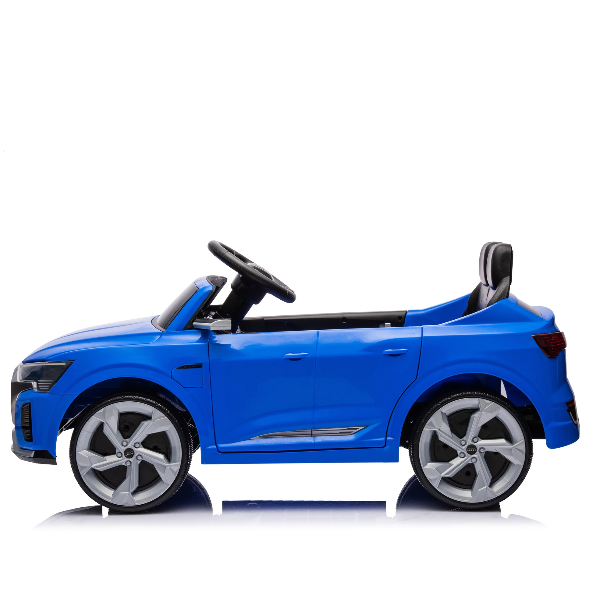 12V Kids Ride On Electric Car W Parents Remote Control,Licensed Audi Sq8 For Kids,Dual Drive,Suspension,Hanging Start,Three Speed Adjustable Music,Volume Control,Led Lights For Kids Aged 3 6. Blue 50 99 Lbs Polypropylene