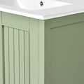 30 Inch Bathroom Vanity With Resin Sink, Freestanding Bathroom Vanity Set With Hidden Drawer, Storage Cabinet For Bathroom, Solid Wood Frame Bathroom Cabinet Green Bathroom Modern Solid Wood Mdf Resin