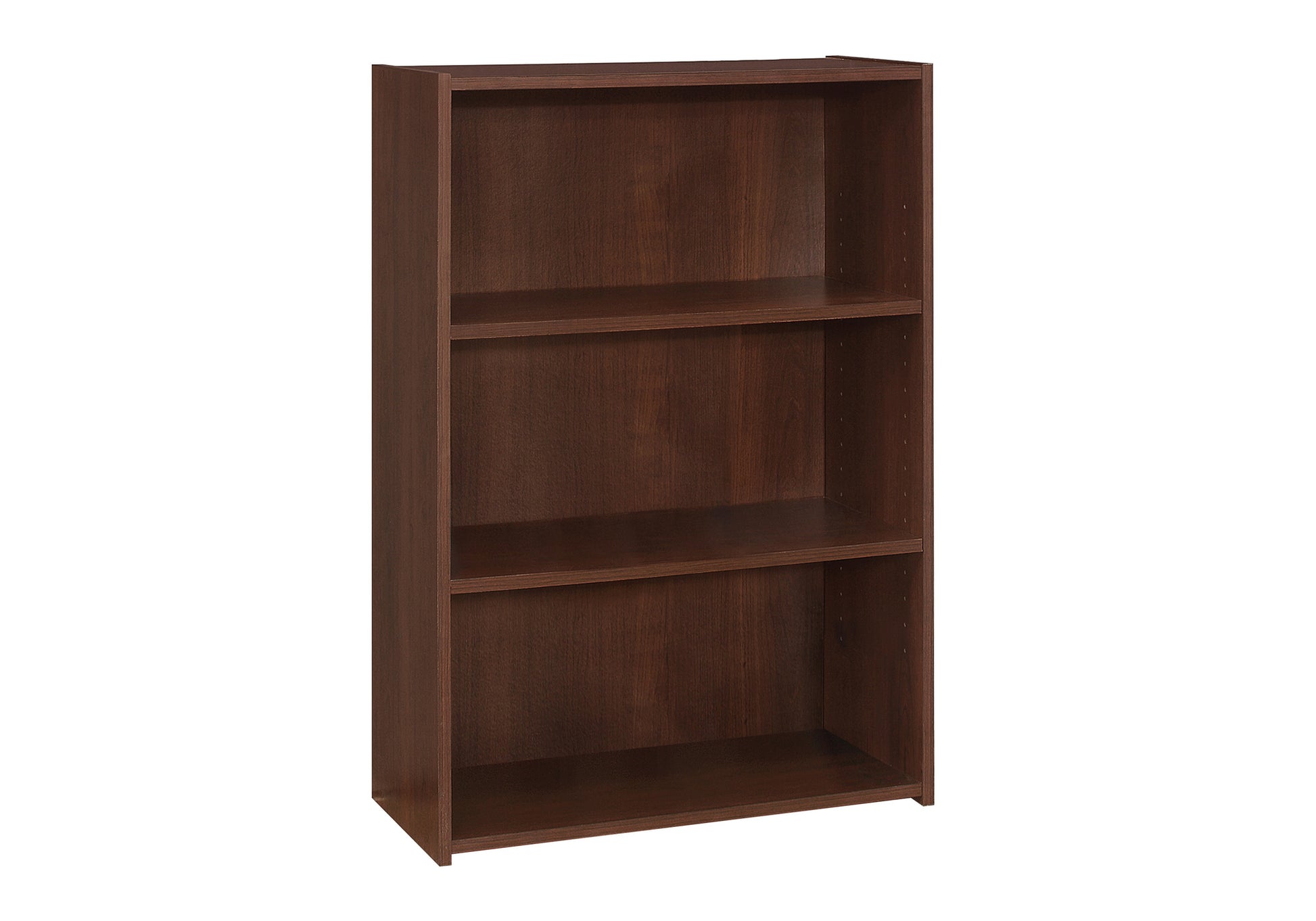 Bookshelf, Bookcase, 4 Tier, 36"H, Office, Bedroom, Brown Laminate, Transitional Cherry Particle Board