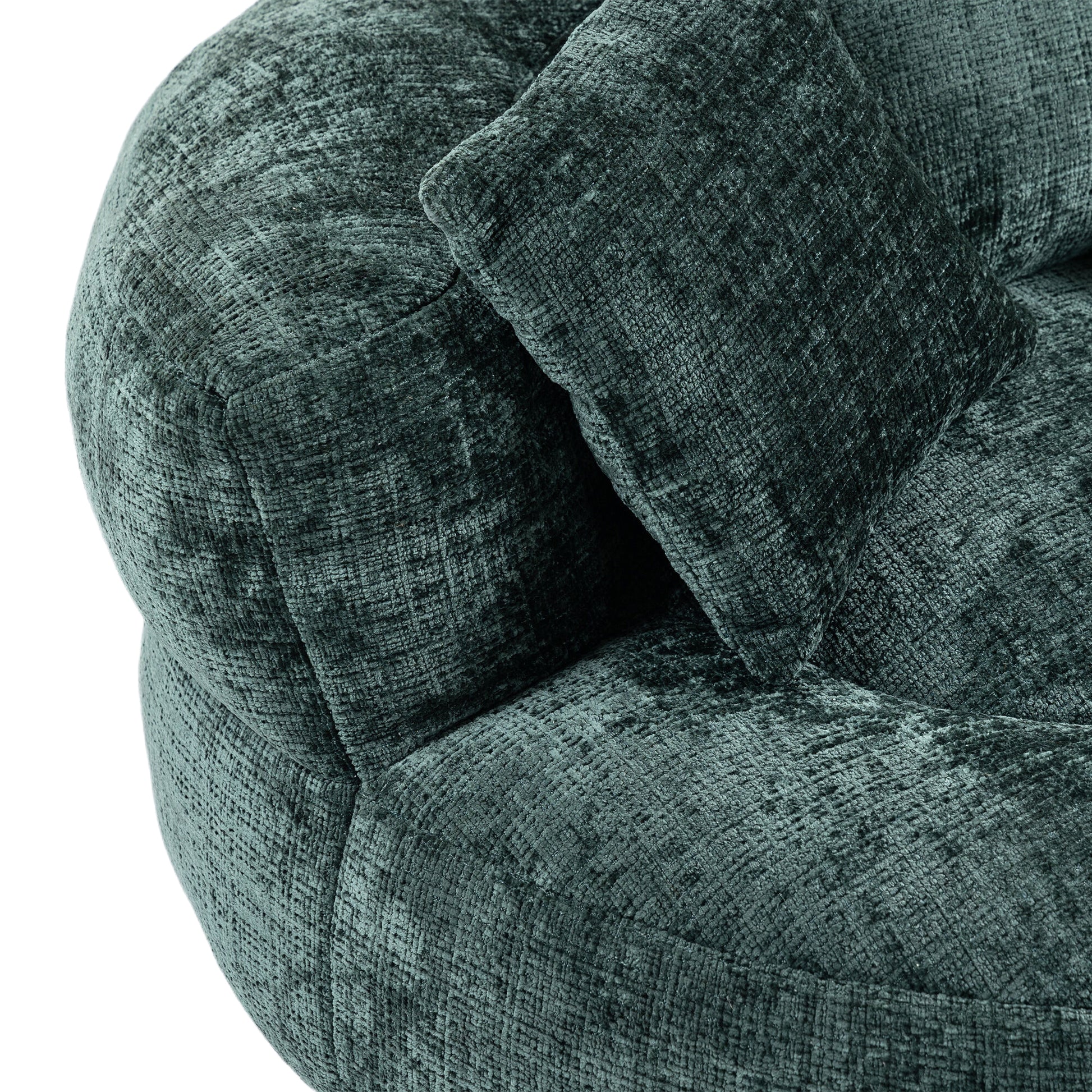 Coolmore Lazy Sofa Durable Comfort Lounger High Back Bean Bag Chair Couch With Three Pillows For Adults And Kids, Indoor & Outdoor, Single Gaming Sofa Chair For Bedroom,Office Emerald Chenille Emerald Foam Chenille 1 Seat
