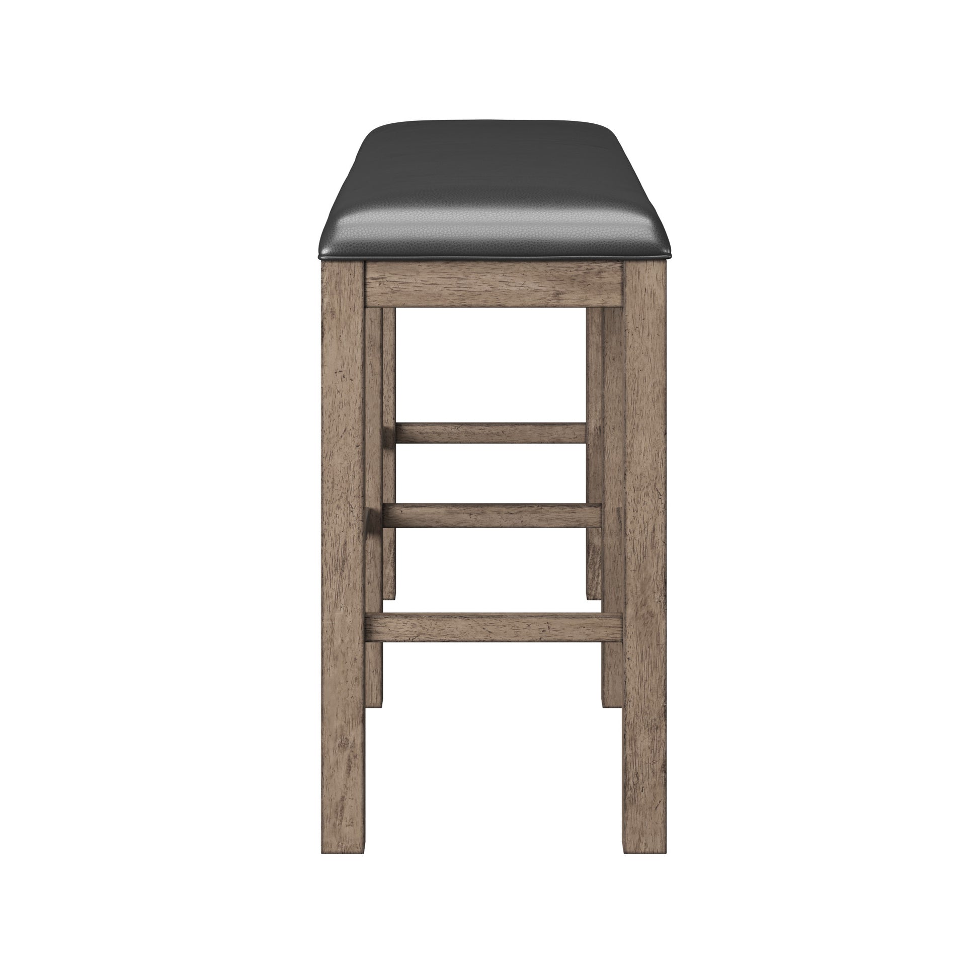 Benti Brown 60" Bar Height Bench Brown Solid Wood