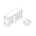 Versatile White Oak Tv Stand Buffet With Two Tier Shelving And Eight Button Tufted Drawers For Modern Spaces White Oak 60 69 Inches Mdf