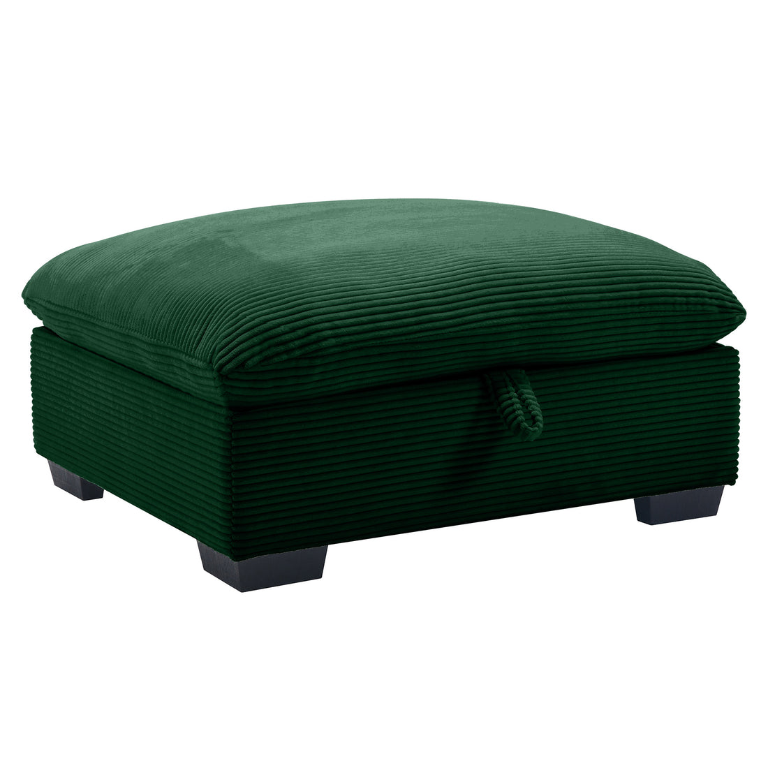 Corduroy Fabric Ottomans Footrest To Combine With 2 Seater Sofa, 3 Seater Sofa And 4 Seater Sofa, Green Corduroy Green Corduroy