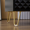 Black Nightstand Set Of 2, End Side Table Double, Bedside Table With 2 Drawers, Dual Night Stand Metal Legs For Bedroom Living Room Black 2 Drawers Bedroom American Design,American Traditional Particle Board Particle Board