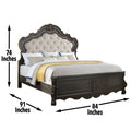 Rhapsody King Bed Dark Brown King Dark Brown Faux Leather