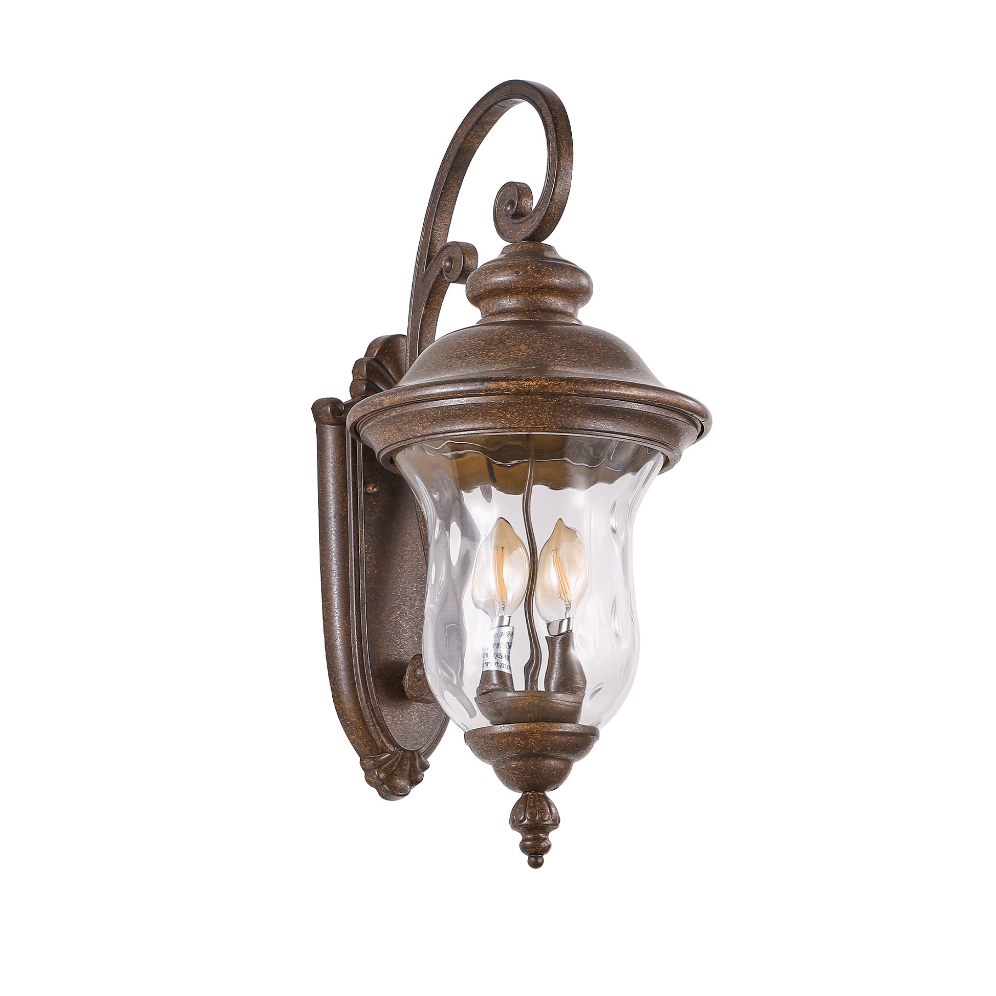 Vintage Outdoor Wall Lantern, Weatherproof Exterior Sconce Light With Clear Glass Shade, Waterproof Wall Mount Light Fixture For Patio, Porch, Or Entryway One Piece&No Bulb Brown Bronze