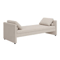 Modern Upholstered Chaise Lounger Daybed With Pillows Small Single Daybed, No Mattress Needed, Perfect For Living Rooms & Home Office,Linen Fabric, Beige Beige Linen
