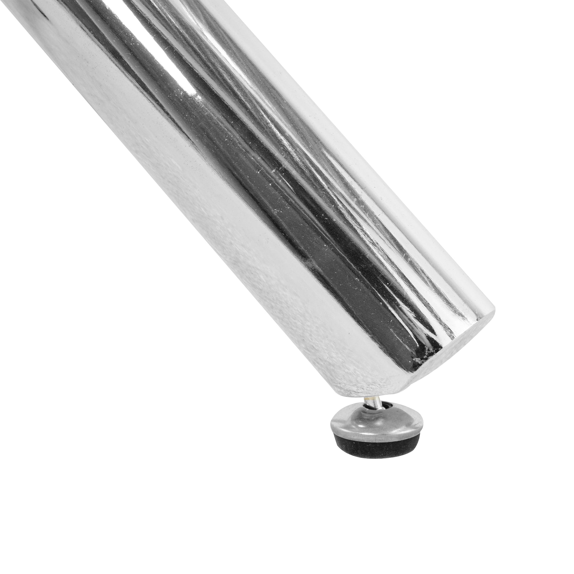 Modern Simple Round Table Leg Accessories, Electroplated Round Leg Accessories Chrome Seats 2 Metal