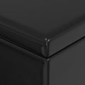 Lincoln Extra Large Storage Ottoman Bench Black Wood Fabric